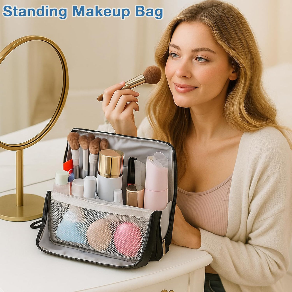 Travel Makeup Bag with Compartments – view 3