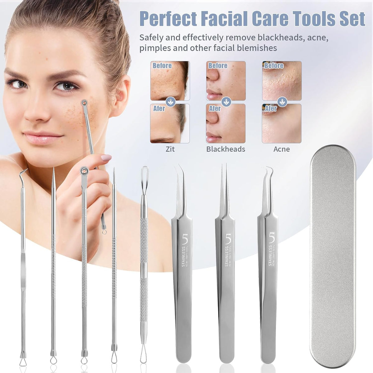 Stainless Steel Facial Extractor Kit – view 2
