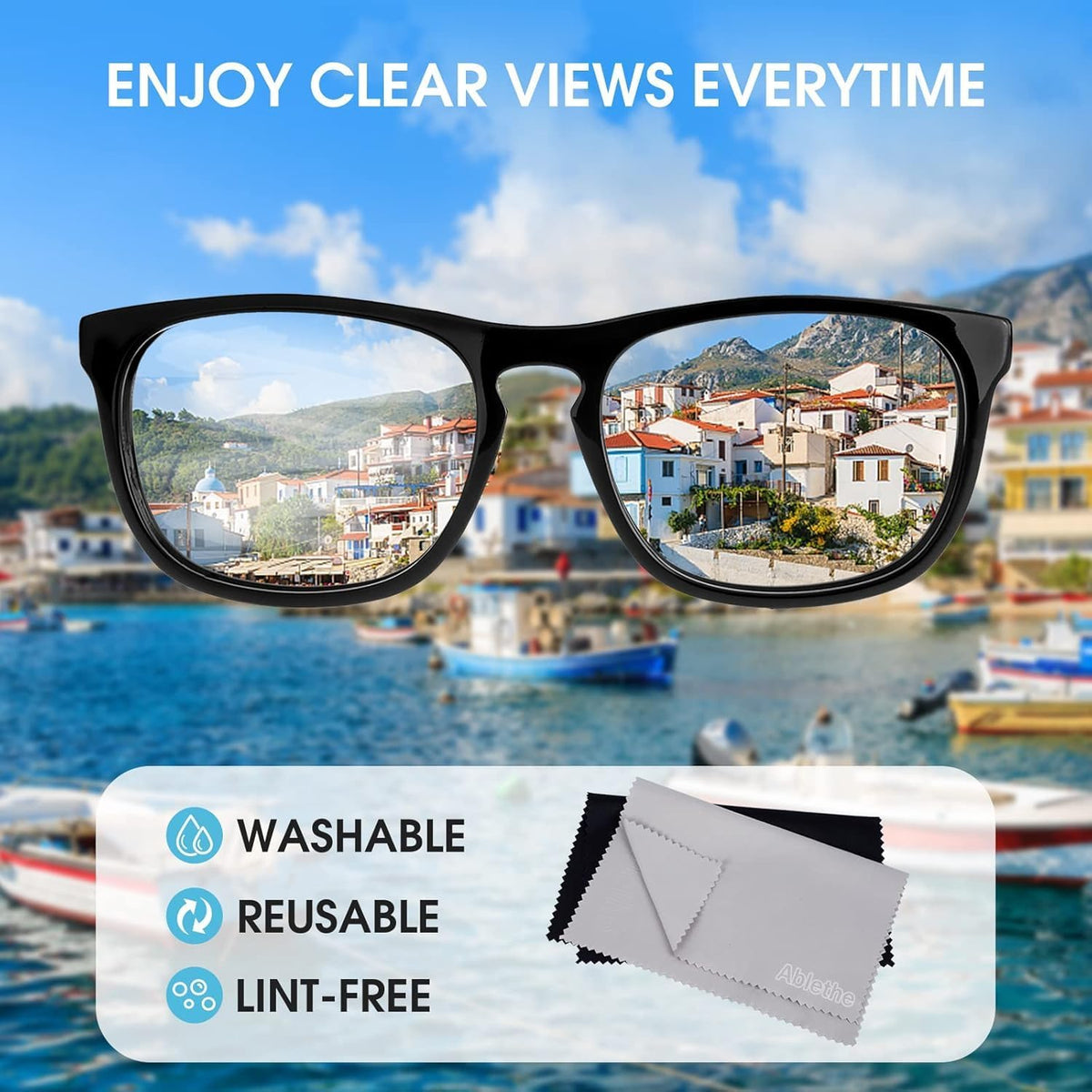 Microfiber Eyeglass Cleaning Cloth Set