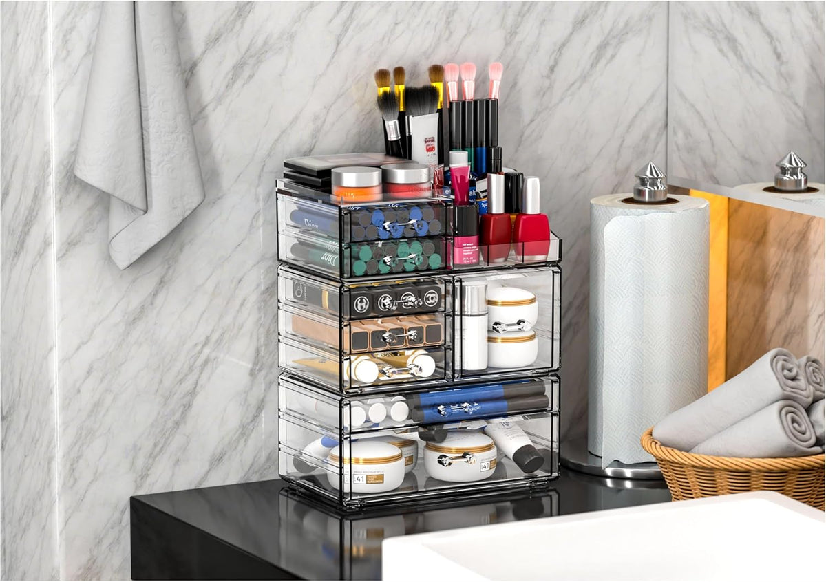 Acrylic Makeup Organizer with Drawers – view 2