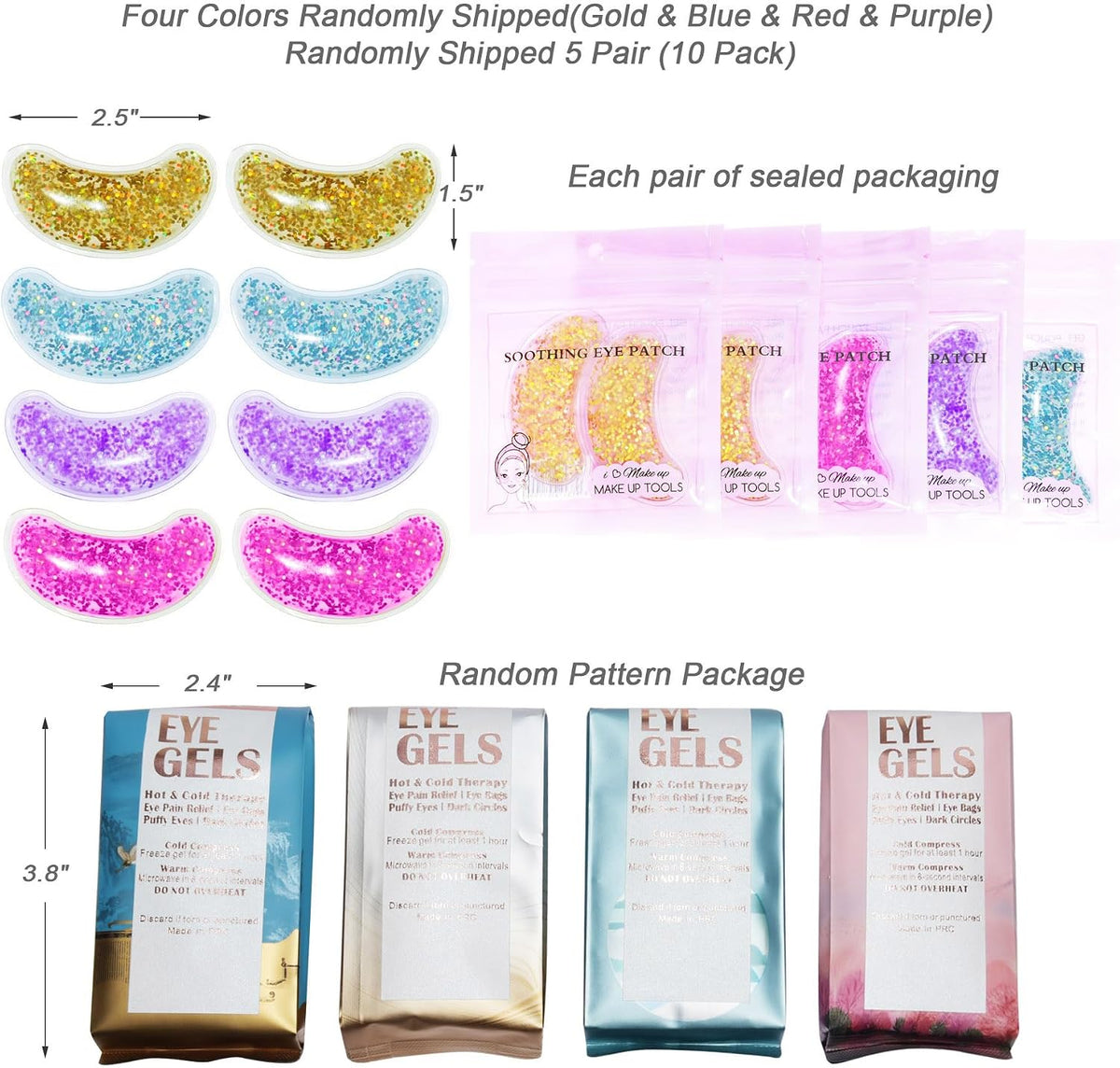 Reusable Under Eye Cooling Gel Masks – view 2