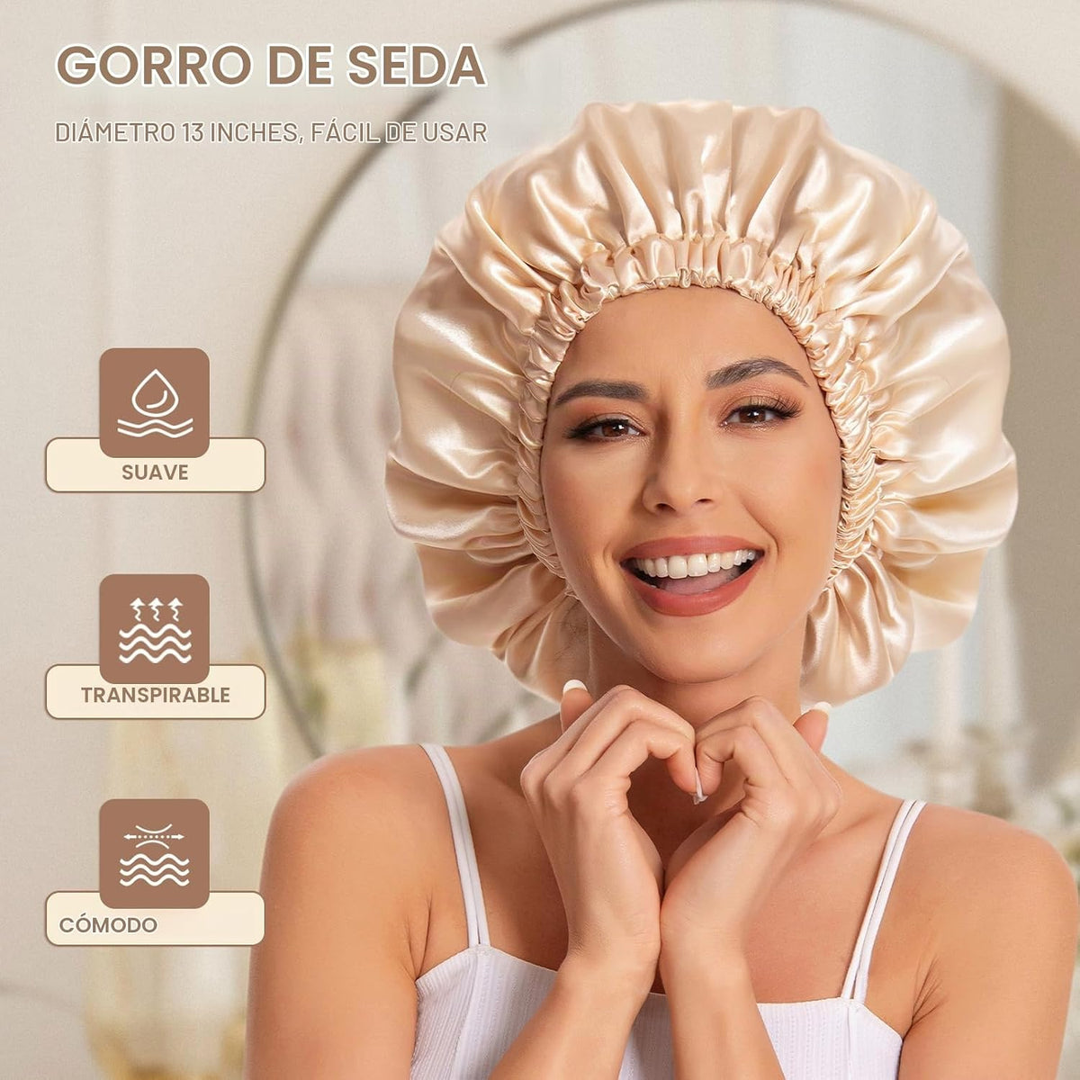Satin Bonnet for Curly Hair