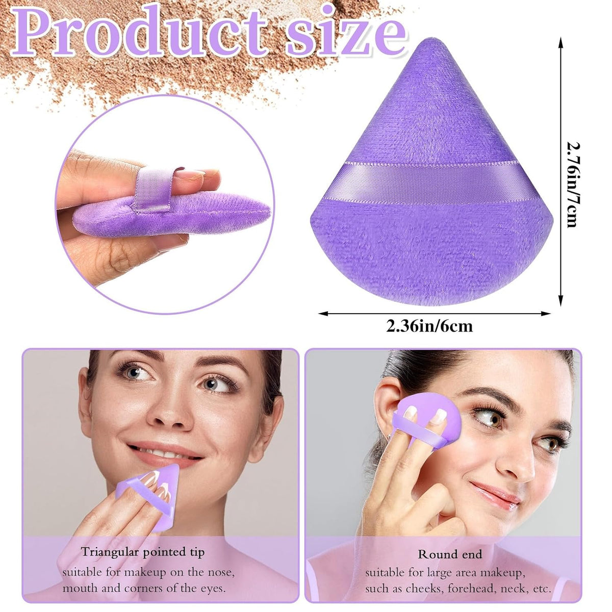 Makeup Powder Puff Triangle Set – view 3