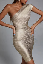 The Aurelia Gilded Bandage Dress