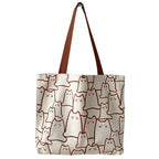 The Gatto Illustration Tote - Minimalist Canvas Bag - Jewelry & Leather - Donna Cuore Italia.