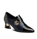 Pointed Toe Block Heel Pump - Elegant Office Footwear - Shoes - Donna Cuore Italia
